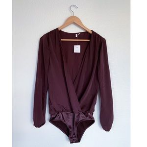 UO Out From Under Long-sleeve Blouse / Bodysuit